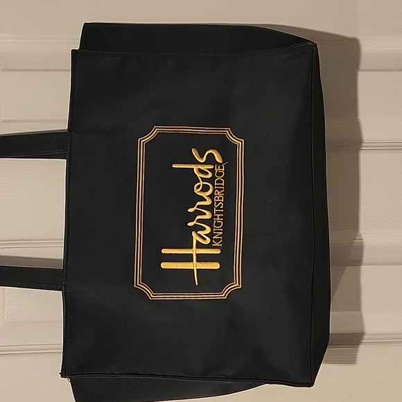 Harrods Bags Harrods Vintage Zipper Nylon Green Tote Poshmark